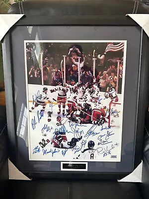 1980 USA Olympic Hockey Miracle On Ice Signed 16x20 Photo 20 Sigs Framed COA • $450