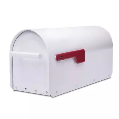 Architectural Mailboxes Sequoia White Large Steel Heavy Duty Post Mount • $65