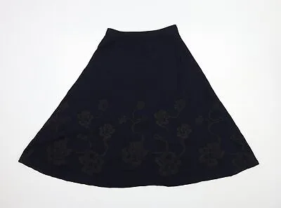 H&M Womens Blue Floral Viscose A-Line Skirt Size 8 • £4.75