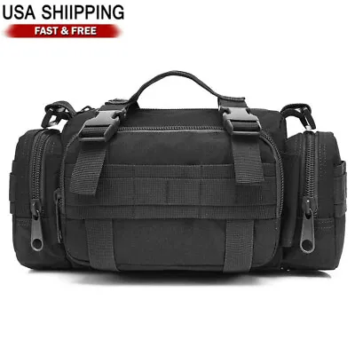 Military Chest Fanny Shoulder Waist Bag Camo Hunting Molle Hiking Camping Pack • $12.99