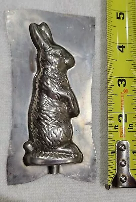 Vintage Metal Rabbit Chocolate Candy Mold Lollipop Mold Standing Rabbit • $12.95