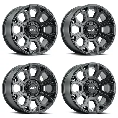 Set 4 17  Voxx G-FX TR-19 Matte Black Wheels 17x8.5 8x6.5 18mm Truck 8 Lug Rims • $896