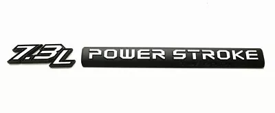 2pcs White 7.3L Powerstroke Emblem For 7.3 L POWER STROKE Turbo Door Side Badge • $16.99