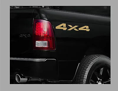  4x4 Truck Bed Decals GOLD (Set) For Dodge Ram Or Dakota • $11.99