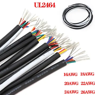 UL2464 Stranded Cable Wire PVC Flexible Multi Cores Conductors Wires 16AWG~24AWG • $8.69