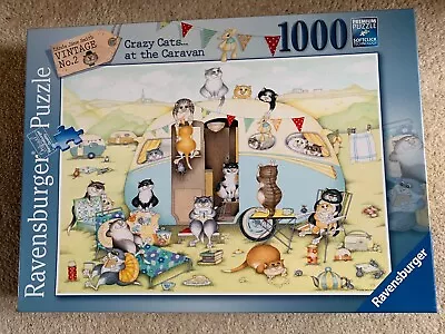 Ravensburger Crazy Cats At The Caravan 1000 Piece Jigsaw Complete In Good Order • £5.50
