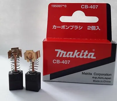 OEM Genuine Makita Carbon Brush Set 195007-0 CB-407 HP2050 HR2475 JS8000 BO5030 • $7.49
