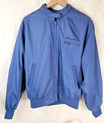 MEMBERS ONLY Men's Jacket Full SMALL BLUE FULL ZIP BOMBER ICONIC RACER • $34.95