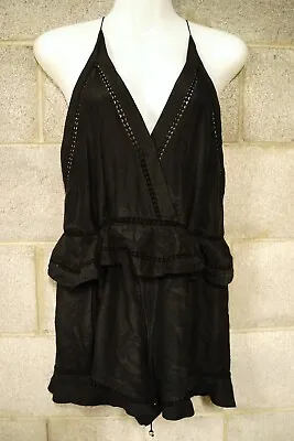 Zimmermann Black Cotton/silk Sleeveless Playsuit…size 0…vgc... • $36