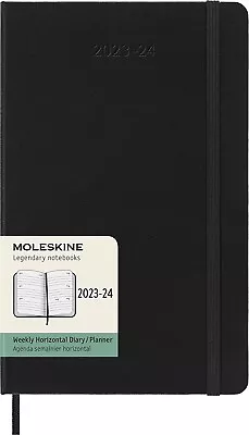 Moleskine Daily Planner 2023-2024 18-Month Agenda Hard Large Daily Planner Black • $27.42