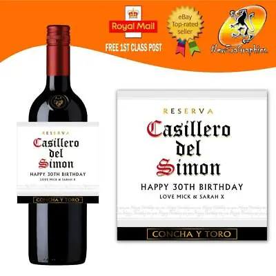 £3.25 • Buy Personalised Cabernet Sauvignon Red Wine Bottle Label Birthday Any Occasion 
