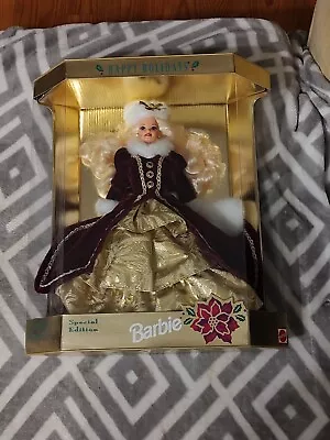 1996 Mattel Happy Holidays Special Edition Barbie Doll Blonde #15646 NIB NRFB • $18