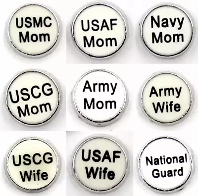 Military Navy Army USMC Floating Charms For Glass Lockets • $2.25