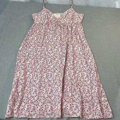 La Redoute Creation Dress Womens 8 French Floral Tank Cotton Midi Sundress • $25