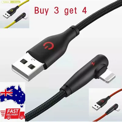 $14.99 • Buy Braided 90 Degree Angle USB Cable Data CordCharger For IPhone 13 12 11 X 7 8 6P