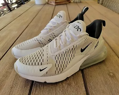 Nike Air Max 270 Running Shoes AH8050-100 White/Black Size 7 • $49.95