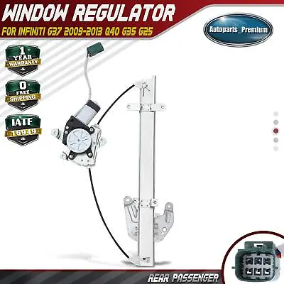 Power Window Regulator &Motor For INFINITI G37 2009-2013 Q40 G35 G25 Rear Right • $38.99