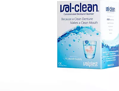 Val-Clean Concentrated Denture Cleaner 12 Sachets - 1 Year Supply For Valplast & • £43.93