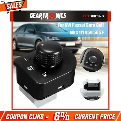 Side Mirror Switch Knob Heat Control For VW Golf Bettle Jetta MK4 • $6.74