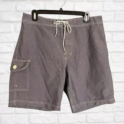 J. Crew Men's Swim Trunks Size 32 Waist 9  Inseam Board Shorts Grey Blue Classic • $24