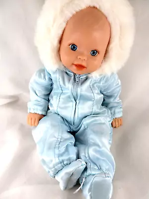 Fisher Price Mattel Little Mommy Weighted Baby Doll 2001 In Blue Snowsuit • $23.99