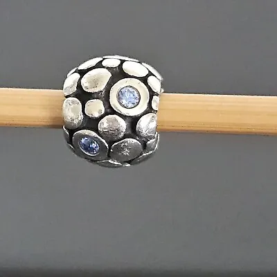 Pandora Blue Bubbles Blue Cubic Zirconia Silver Ball Charm 790329 Free Post  • $28