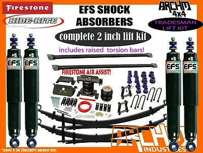 Archm Efs Shocks Tradesman 2 Inch F&r Suspension Lift Kit For Nissan Navara D22 • $2390