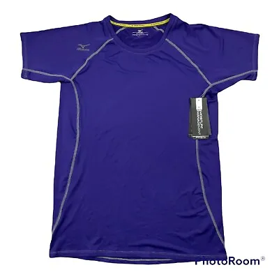 Mizuno Short Sleeve Purple Volleyball T-Shirt Top Woman's Medium Wicking • $12.99