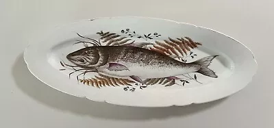 Haas & Czjzek Antique Porcelain Large Oval Serving  Platter With Fish • $100