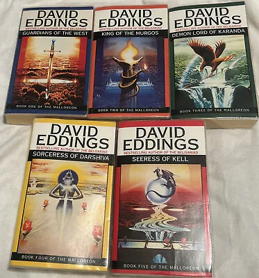 David Eddings FIVE Books 5-Books Malloreon Fantasy Series (Paperback 1987-1991) • £22