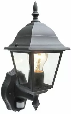 Outdoor 4 Sided White Or Black Wall Lantern Security Light Complete With PIR  • £27.99