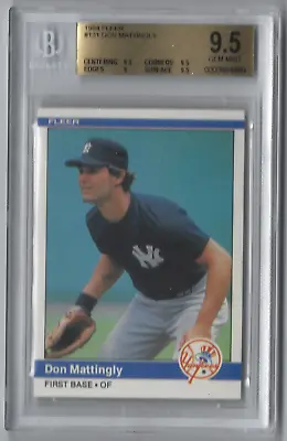 1984 Fleer Don Mattingly Rookie Rc #131 Ny Yankees Bgs 9.5 Gem Mint Low Pop 72 • $799.99