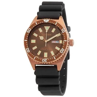 Citizen Promaster Brown Dial Diver's Automatic 200M Men's Watch NY0125-08W • $348.89