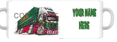 Koolart EDDIE STOBART Personalised Any Name Mug Cup Gift Husband TRUCK 001 • £10.99