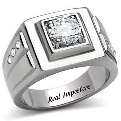 Stainless Steel Ring Silver Tone • $14.97