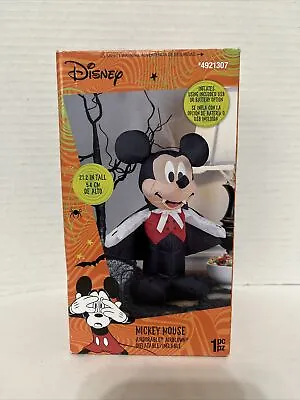 Disney Halloween 21” Mickey Mouse Vampire Airblown Indoor Inflatable Decor WORKS • $15