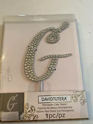 David Tutera Monogram Cake Topper - Letter G  Silver Letter Is 5” Tall • $8