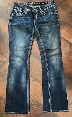 $28.90 • Buy Darling Rock Revival Buckle Alanis Boot Cut Jeans 30x33, Sequins