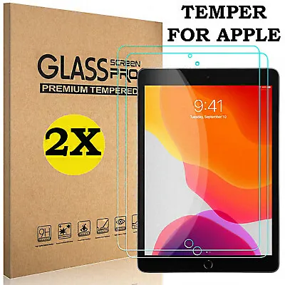 HD Screen Protector 2 Pack Temper Glass Fits IPad 10.2  8/7th Generation • £4.94