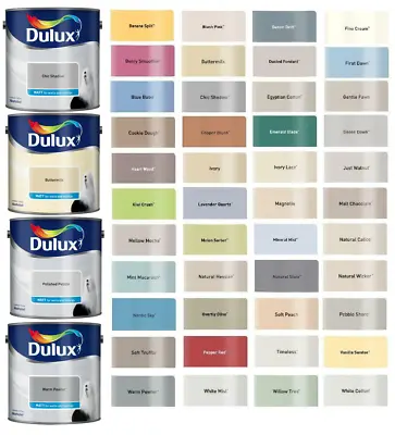 Dulux Emulsion Matt Paint Assorted Colours Walls & Ceiling 2.5L • £22.89