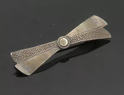 925 Sterling Silver - Vintage Antique Dark Tone Bow Tie Brooch Pin - BP8111 • $39.10