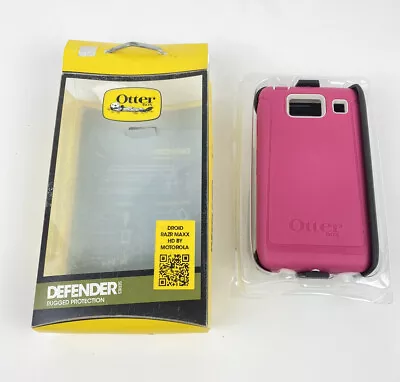 Otterbox Defender Series Pink Phone Case For Motorola Droid RAZR MAXX HD W Clip • $9.99