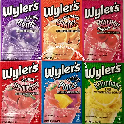 £4.75 • Buy 6 Sachets Of Wyler’s Drink Mix, Like Kool Aid, Strawberry, Tropical - USA Import