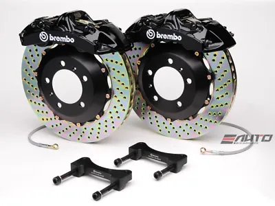 Brembo Front GT Big Brake 6Pot Caliper Black 355x32 Drill Disc GTI V VI A3 8P • $4395