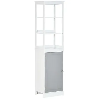 £49.99 • Buy Kleankin Bathroom Tall Storage Cabinet Organizer Tower W/ Door Shelves White