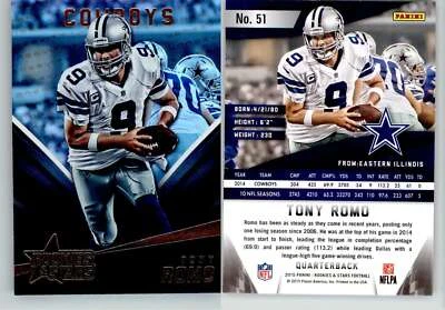 $2.49 • Buy Tony Romo 2015 Rookies & Stars Longevity #51 Cowboys