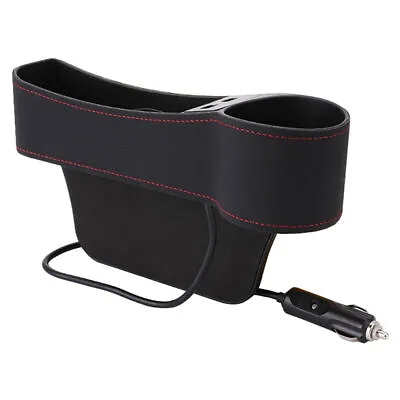 Left Side Car Accessories Seat Storage Slit Pocket Organizer Box With 2USB Port • $24.36