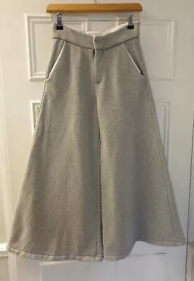 Women's Marni Extra Wide Leg Tracksuit Bottom Grey Size UK 10 100% Cotton  • £45