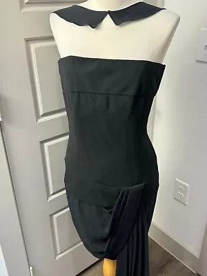 Vintage CHANEL Black Cocktail Dress Little Black Dress French 40 Us Size 8 • $429