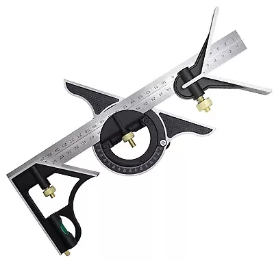 Square Angle Ruler Adjustable Combination Measuring Tools Set Protractor 3PCS • $32.10